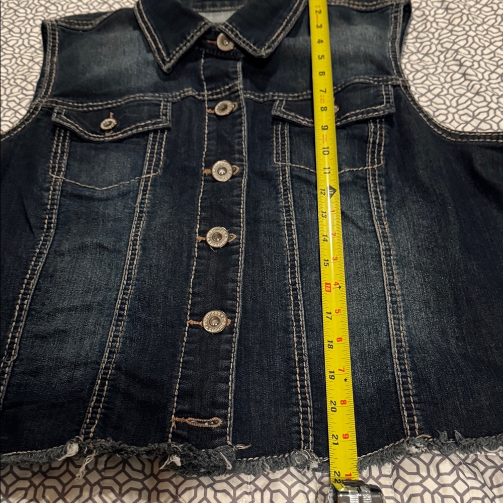 Maurices Dark Blue Denim Vest - Picture 7 of 9